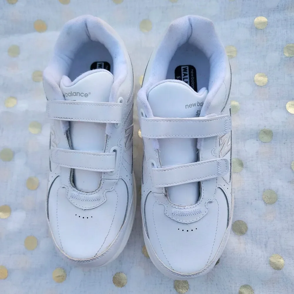 Women’s New Balance Cushioned White Walking Athletic Shoes Size 8.5